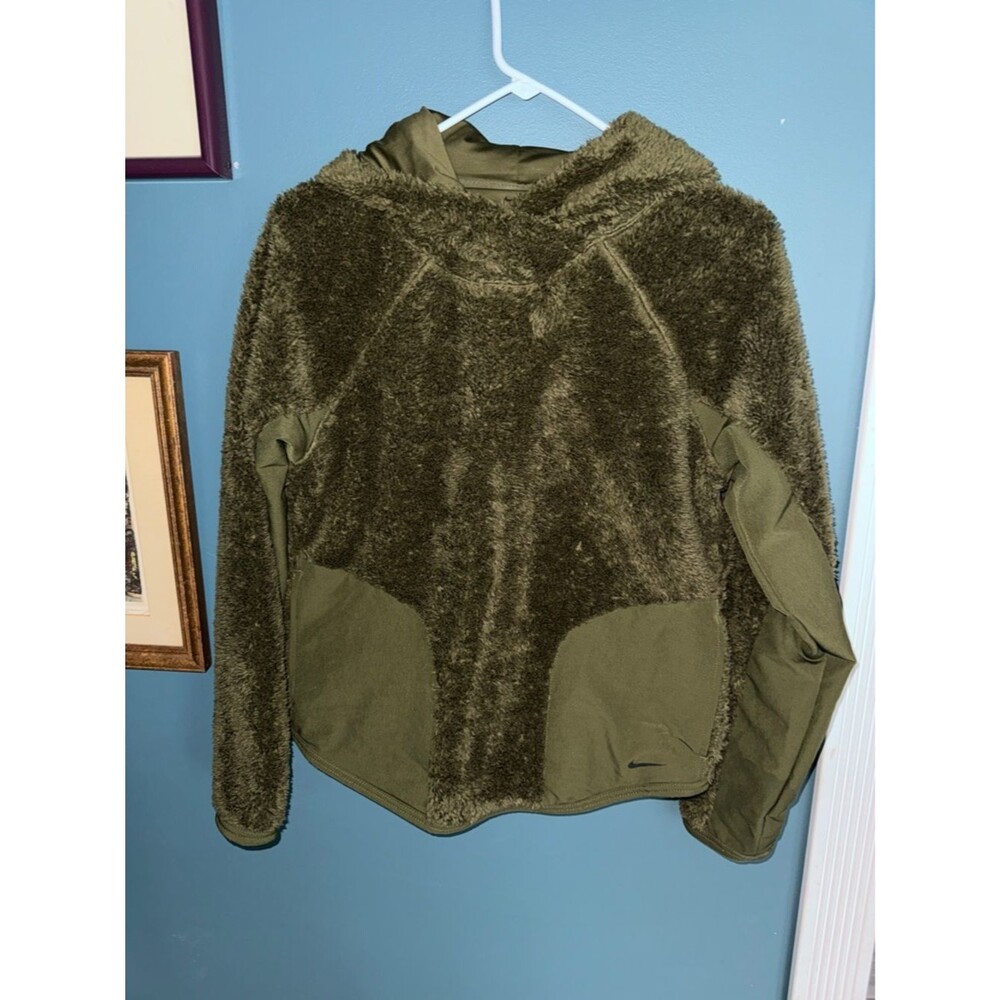 Nike Olive Green Sherpa training Hoodie